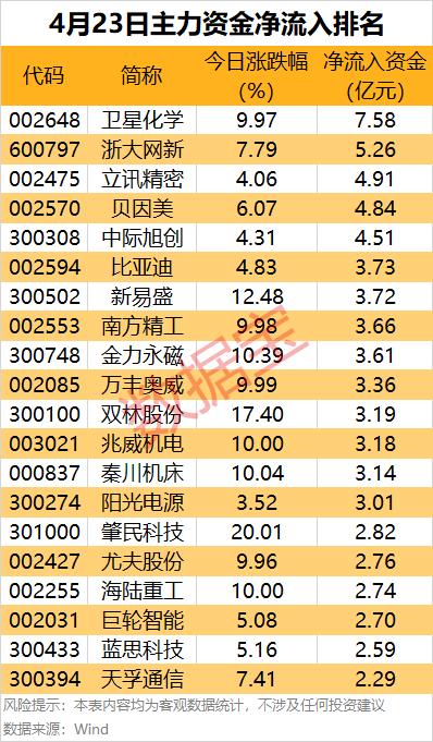 大消费概念股龙头_沪深两市主力资金净流入_数据宝行业主力资金流向