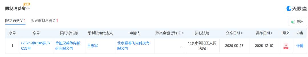 华谊兄弟债务逾期、账户冻结，股票公告透露经营困境